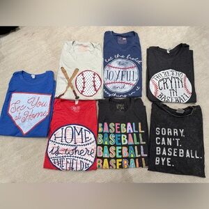 Colorful Baseball Themed T-Shirts